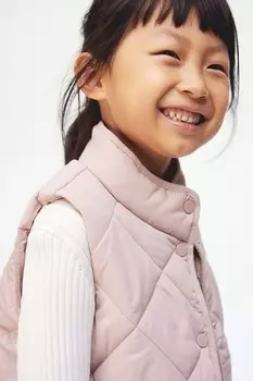 Стеганый жилет H&M, розовый