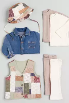 Стеганый жилет H&M, зеленый