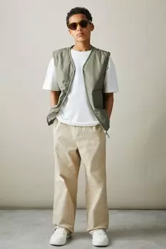 Стеганый жилет Hayes из хлопка Reiss, зеленый