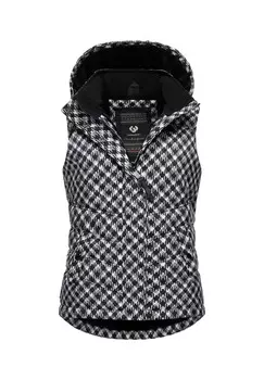 Стеганый жилет Hesty Принт Ragwear, черный
