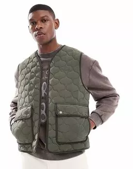 Стеганый жилет Hunter зеленого цвета