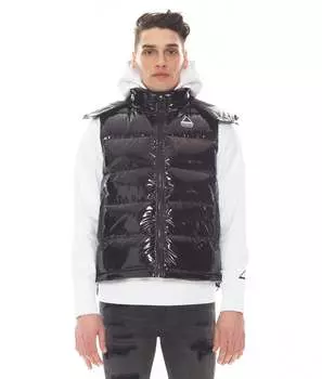 СТЕГАНЫЙ ЖИЛЕТ HVMAN ЧЕРНОГО ЦВЕТА