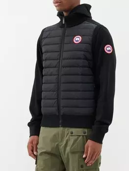 Стеганый жилет hybridge из шерсти мериноса Canada Goose, черный