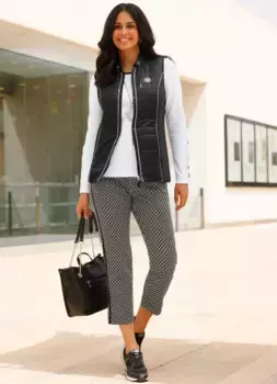 Стеганый жилет Inspirations Inspirationen, черный