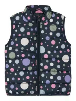 Стеганый жилет It "NMFMYLANE VEST AOP2", идеально подходит для перехода Name It, цвет Dark Sapphire