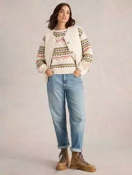 Стеганый жилет из органического хлопка эмма White Stuff, белый