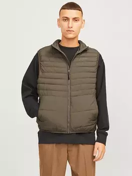 Стеганый жилет Jack & Jones Estate, серо-коричневый