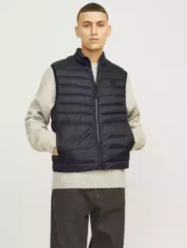 Стеганый жилет Jack & Jones "JJESPRINT BODYWARMER COLLAR NOOS", цвет Black Detail:Solid