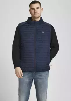 Стеганый жилет Jack & Jones PlusSize "MULTI BODYWARMER", цвет морской волны