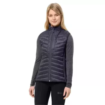 Стеганый жилет Jack Wolfskin "ROUTEBURN PRO INS VEST W", ветрозащитный, водоотталкивающий, дышащий, цвет Graphite