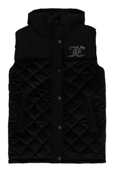 Стеганый жилет Juicy Couture, черный