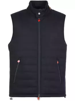 Стеганый жилет Kiton, синий