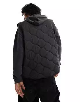 Стеганый жилет Lee Onion черного цвета