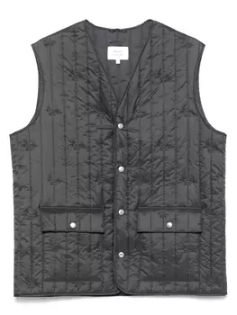 Стеганый жилет Maison Kitsun, серый
