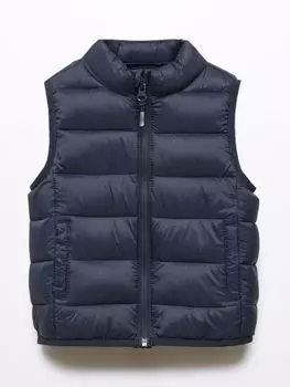 Стеганый жилет Mango Baby Alvarito, темно-синий