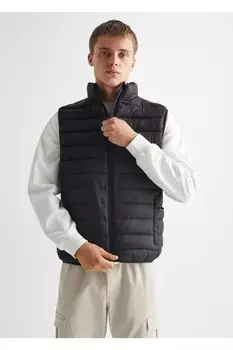 Стеганый жилет Mango, черный
