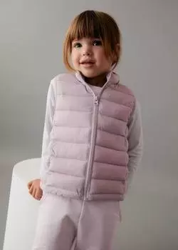 Стеганый жилет MANGO, сирень