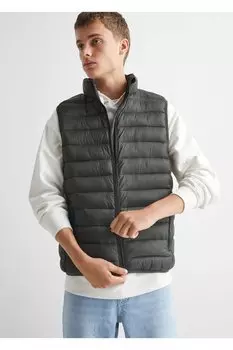 Стеганый жилет Mango, зеленый