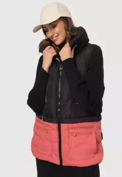 Стеганый жилет Marikoo "Кирараа" с красивым стеганым узором, цвет Schwarz-Rouge