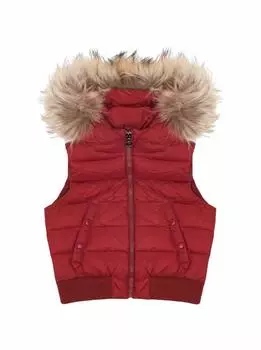 Жилет стеганый Moncler, красный