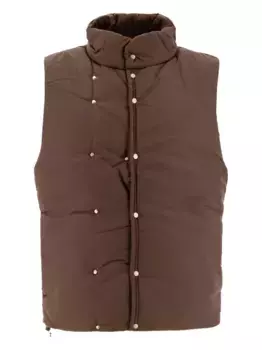 Стеганый жилет на кнопках nonnative, коричневый