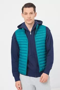 Стеганый жилет на вате United Colors Of Benetton, зеленый