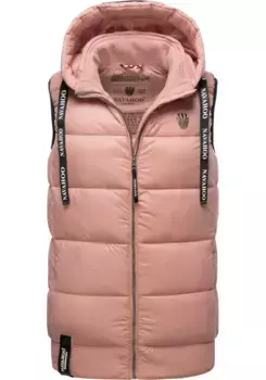 Стеганый жилет Navahoo "Kassidy", стильный женский жилет без рукавов с капюшоном, цвет Puder