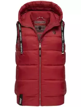 Стеганый жилет Navahoo "Kassidy", стильный женский жилет без рукавов с капюшоном, красный