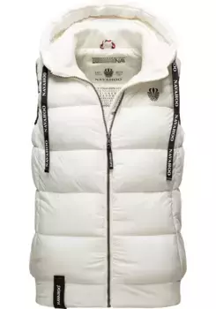 Стеганый жилет Navahoo "Kassidy", стильный женский жилет без рукавов с капюшоном, белый