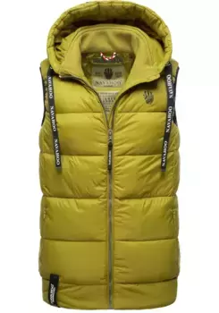 Стеганый жилет Navahoo "Kassidy", стильный женский жилет без рукавов с капюшоном, зеленый