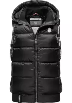 Стеганый жилет Navahoo "Kassidy", стильный женский жилет без рукавов с капюшоном, черный