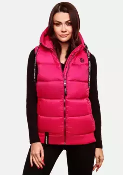 Стеганый жилет Navahoo "Kassidy", стильный женский жилет без рукавов с капюшоном, розовый