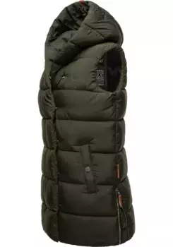 Стеганый жилет Navahoo "Madilynaa", стильный женский жилет без рукавов с капюшоном, зеленый