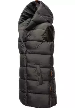 Стеганый жилет Navahoo "Madilynaa", стильный женский жилет без рукавов с капюшоном, антрацит