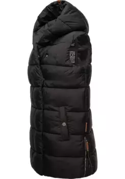 Стеганый жилет Navahoo "Madilynaa", стильный женский жилет без рукавов с капюшоном, черный