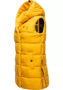 Стеганый жилет Navahoo "Madilynaa", стильный женский жилет без рукавов с капюшоном, желтый
