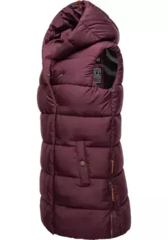 Стеганый жилет Navahoo "Madilynaa", стильный женский жилет без рукавов с капюшоном, красный