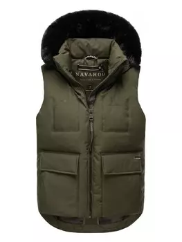 Стеганый жилет Navahoo Zimthschen XIV, цвет dark olive
