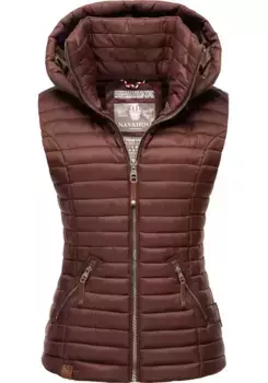Стеганый жилет Наваху "Шадаа", стильный женский жилет без рукавов с капюшоном Navahoo, коричневый