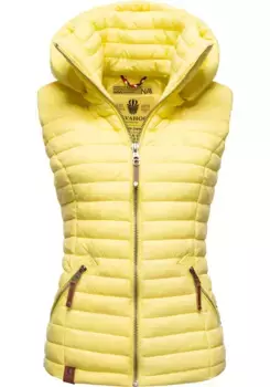 Стеганый жилет Наваху "Шадаа", стильный женский жилет без рукавов с капюшоном Navahoo, цвет Lemon