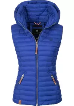 Стеганый жилет Наваху "Шадаа", стильный женский жилет без рукавов с капюшоном Navahoo, синий