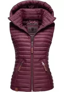 Стеганый жилет Наваху "Шадаа", стильный женский жилет без рукавов с капюшоном Navahoo, красный