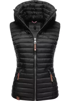 Стеганый жилет Наваху "Шадаа", стильный женский жилет без рукавов с капюшоном Navahoo, черный