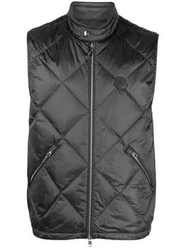 Стеганый жилет Neste с нашивкой-логотипом Moncler, серый