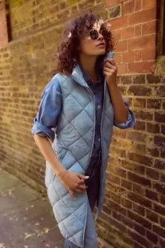 Стеганый жилет Next, голубой