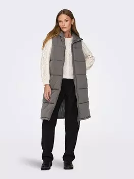 Стеганый жилет ONLY, серый