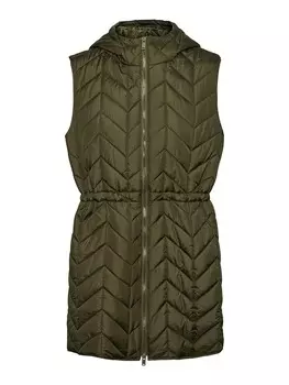 Стеганый жилет Pieces Jasmin, хаки