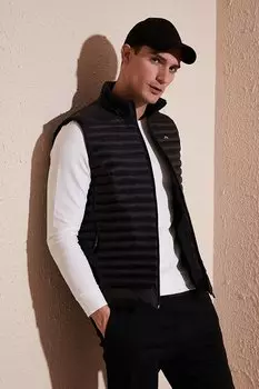 Стеганый жилет-пуховик Regular Fit с воротником-стойкой и карманами 497KIM Buratti, черный