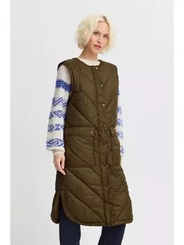 Стеганый жилет PULZ Jeans, серый