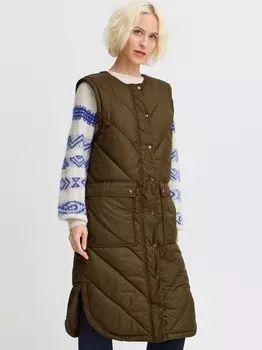 Стеганый жилет пзкаталин жилет Pulz Jeans, коричневый